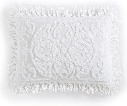 Miniatura 40 de Beatrice Home Fashions Colcha de Chenilla con Medallón, Full, Blanco