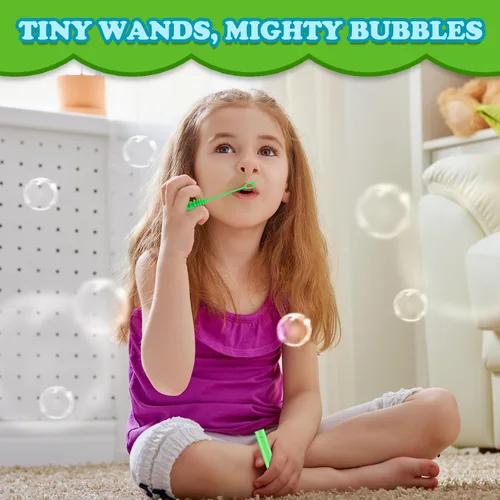 Miniatura 3 de Suministros de fiesta de burbujas para niños, paquete de 20 a 300 mini varita de burbujas para niños pequeños, bolsa de regalos pequeña para acampar
