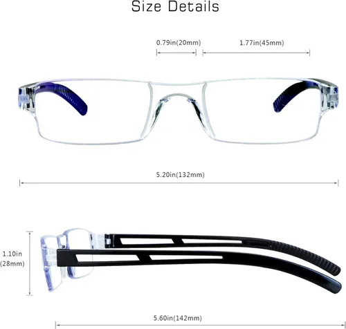 Miniatura 3 de VisionGlobal 8 pares de anteojos de lectura, anteojos con filtro de luz azul, anteojos de lectura para computadora para mujeres y hombres, marco