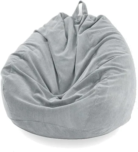 Miniatura 8 de Morbuy Funda para sillón puff para niños y adultos (sin relleno), funda de pana suave para sofá cama, lavable, de gran tamaño, para sala de estar