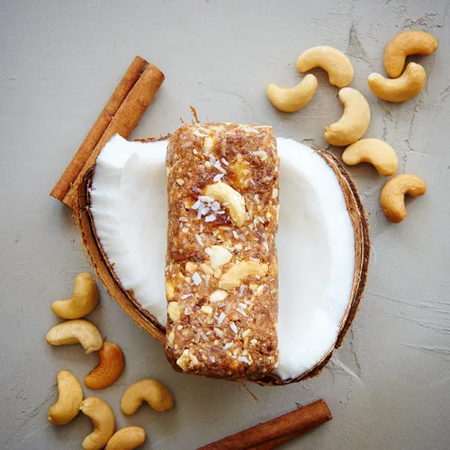 Miniatura 3 de Barra de anacardo y canela, orgánica, paleo, sin gluten y cruda por Mammoth Bar, 0.35-0.47 onzas de proteína, 1.8 onzas (10 barras)