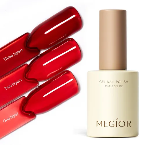 Miniatura 36 de MEGIOR Esmalte de uñas de gel blanco de 0.5 fl oz, color blanco antiguo, secado con luz UV, esmalte de gel francés, arte de uñas, salón de manicura