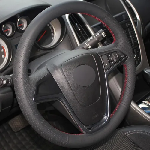 Miniatura 4 de Fit for Vauxhall Zafira (C) 2011-2016,Car Steering Wheel Cover,Car Black Steering Wheel Cover,Car Hand-Sewn Steering Wheel Cover