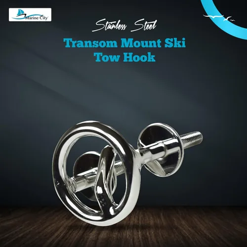 Miniatura 2 de MARINE CITY Transom Mount Ski Tow Hook, Premium 316 Stainless Steel, Corrosion-Resistant, Ideal for Boats, Marines, Yachts, Sport Accessories