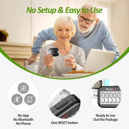 Miniatura 4 de 3D Pedometer for Walking, Simple Step Counter for Walking with Removable Clip and Lanyard, Accurate Pedometers for Steps, Step Tracker with Large