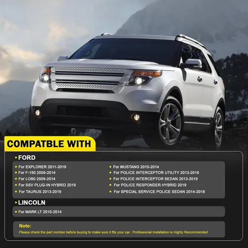 Miniatura 3 de Actuador de pestillo de bloqueo de puerta delantera izquierda lado del conductor compatible con F-150 Lobo Taurus Lincoln Mark LT 9L3Z5421813A
