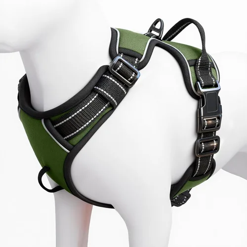 Miniatura 86 de Arnés para perro sin tirones, chaleco reflectante ajustable y acolchado para mascotas con asa de fácil control, fácil de llevar con nudo elegante