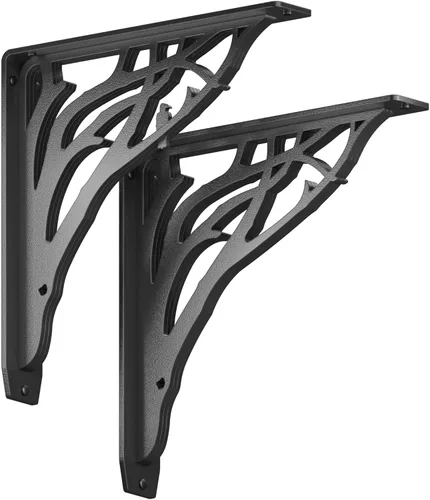 Miniatura 24 de Starby Angel Oak - Kit de soporte de estante resistente, 8 x 8 pulgadas, juego de dos soportes de metal para estanterías, estantes de madera, repisa