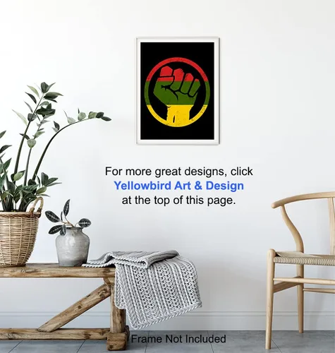 Miniatura 6 de Black Art - Arte de pared afroamericano - Letrero - Bandera afroamericana - Decoración de habitación de derechos civiles, decoración del hogar