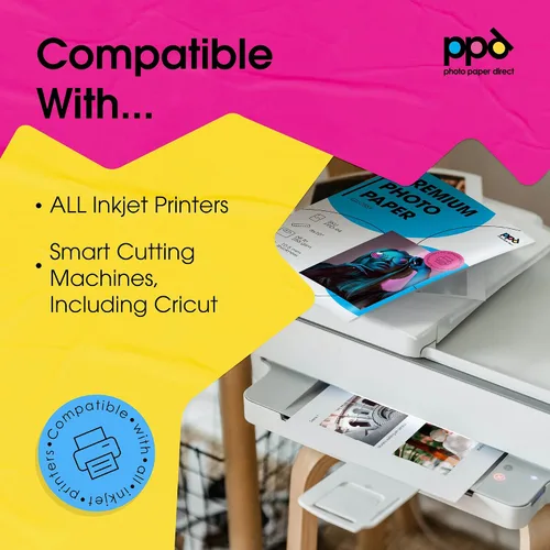 Miniatura 6 de PPD Papel fotográfico brillante para impresora de inyección de tinta, hojas imprimibles de calidad prémium de 5 x 7 pulgadas para imagen