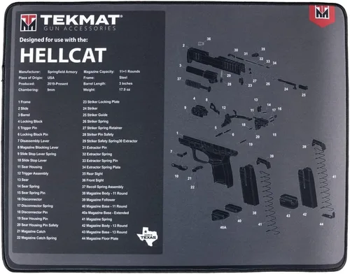 TekMat Ultra - Alfombrilla para pistola de 20 x 15 pulgadas, tapete de limpieza y mantenimiento de pistolas con base de goma antideslizante y