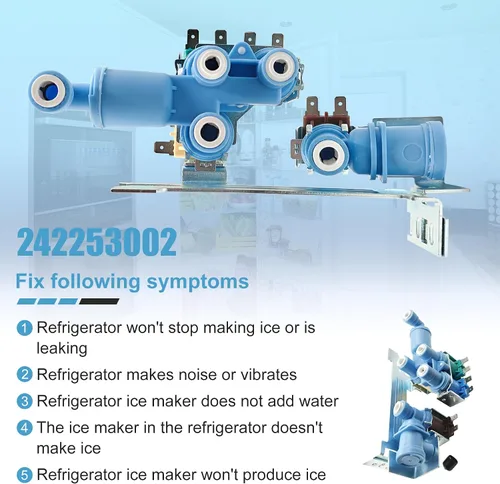 Miniatura 6 de 242253002 242102201 Válvula de entrada de agua para máquina de hielo de refrigerador para Frigidaire, Electrolux, Kenmore, Crosley, Piezas