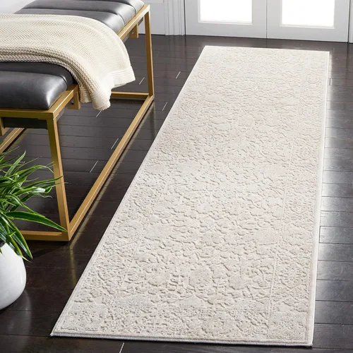 Miniatura 8 de SAFAVIEH Alfombra 8x10 - Colección Reflection - Grande - Gris Claro y Crema, Sin Desprendimiento y Fácil Limpieza, Ideal para Sala de Estar, Gris