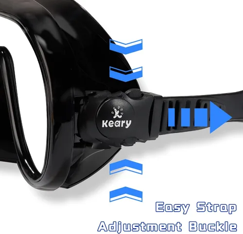 Miniatura 6 de Keary Gafas de natación para adultos con cubierta para la nariz, gafas de natación para hombres, mujeres, jóvenes, buceo, piscina, gafas de agua