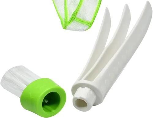Miniatura 4 de Cepillo de limpieza multifunción para ventilación de aire del automóvil, 2 fundas de microfibra, herramientas de limpieza para teclado, ventana