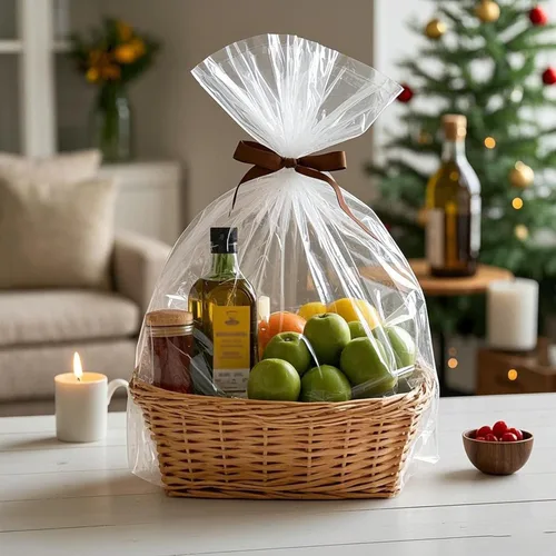 Miniatura 4 de Morepack Bolsas de celofán grandes para cestas de regalo 24x30 pulgadas Bolsas de cesta transparentes 20 piezas