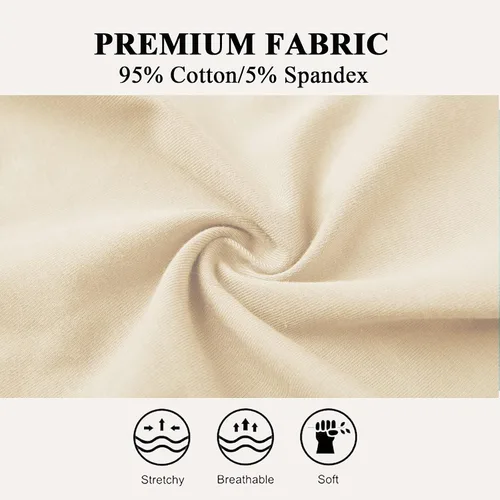 Miniatura 5 de Ropa interior de maternidad Under Bump para mujer, de algodón, para embarazo, paquete múltiple