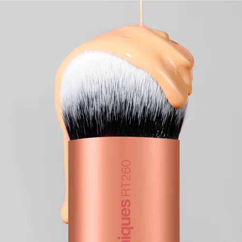 Miniatura 7 de Real Techniques, brocha de maquillaje Bubble Blending, brocha multiusos para base para productos líquidos, crema y polvo, cabeza de cepillo redonda