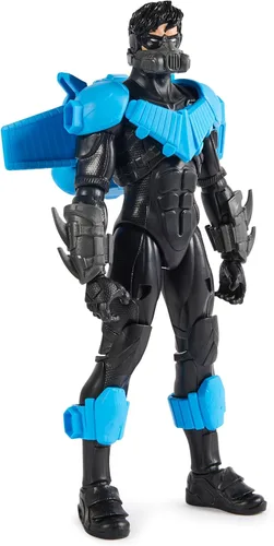 Miniatura 7 de DC Comics, Batman Adventures, figura de acción Nightwing, 15 accesorios de armadura, 17 puntos de articulación, 12 pulgadas, juguete de superhéroe