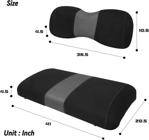 Miniatura 6 de Golf Cart Seat Covers Fit EZGO TXT/Club Car DS/Club Car Precedent/Yamaha Drive/Aftermarket Common Rear Seat Kit, Washable Breathable Air Mesh Cloth