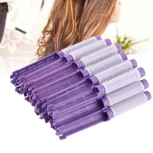 Miniatura 12 de 25 varillas de cabello permanente, rodillos de plástico para ondas frías, pinzas para rizador, barra de permanente, herramienta de peinado de 1