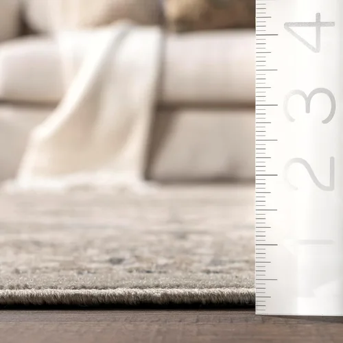Miniatura 2 de nuLOOM Alfombra de Área Becca Tradicional con Diseño de Azulejos 2x3, Beige, Diseño Transicional Desvanecido, Resistente a las Manchas, Para