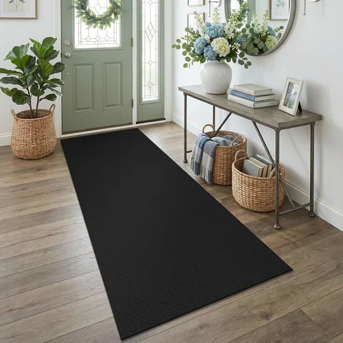 Miniatura 91 de EARTHALL Alfombra de pasillo 3x14 pies, alfombras lavables extra largas para pasillos, tejidas, antideslizante, alfombra trenzada para entrada