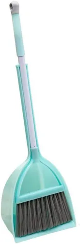Miniatura 9 de Mini Escoba con Recogedor para Niños, Pequeño Juego de Ayudante de Limpieza (Blanco+Verde)