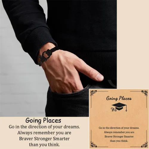 Miniatura 2 de Pulsera con texto en inglés "To My Men" para hijo, nieto, bonificación, hijo, hombre, novio, adolescente, cumpleaños, graduación, aniversario