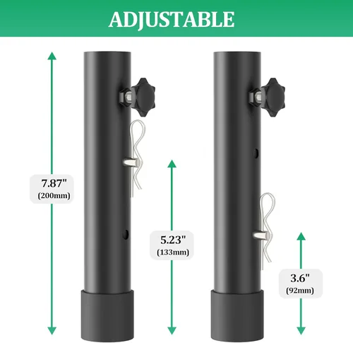 Miniatura 4 de Elevadores de mesa plegables para patas rectas o dobladas, extensiones duraderas de patas de mesa, 2 niveles/alturas, extensores de patas de mesa