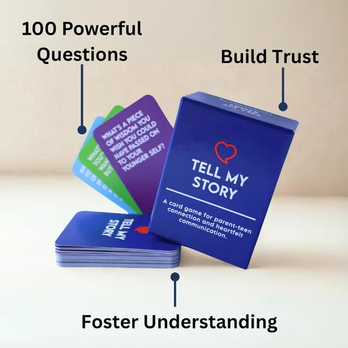 Miniatura 4 de Juego de cartas de conversación Tell My Story: 100 tarjetas de preguntas para apoyar la salud mental, construir confianza y crear conexiones