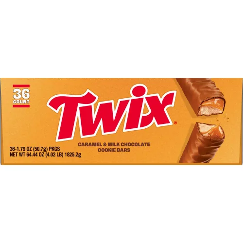 Miniatura 4 de TWIX Dulces de Chocolate a Granel Envueltos Individualmente, Tamaño Completo, Barra de Dulce de Chocolate con Galleta y Caramelo, Perfecta