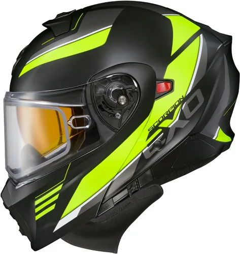 ScorpionEXO GT930 - Casco modular para moto de nieve de aventura en clima frío, escudo de doble panel con caja de respiración y módulo de bolsillos