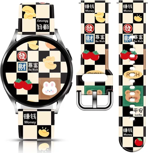 Miniatura 21 de 20mm Banda de reloj para festividades de Navidad, Halloween y Acción de Gracias Compatible con Samsung Galaxy Watch 7/6/5/4 de 40 mm, 44 mm/Watch 6