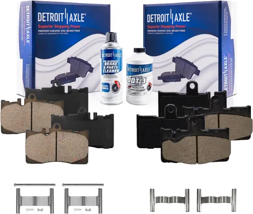 Miniatura 131 de Detroit Axle - Pinza de disco del lado del acompañante + pastillas de freno de cerámica de repuesto para Lexus HS250H Toyota RAV4 Prius V Scion xB