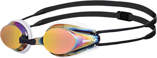 Arena Tracks Gafas de natación unisex para adultos esenciales para carreras competitivas de natación, aprobadas por FINA, con lente antiniebla