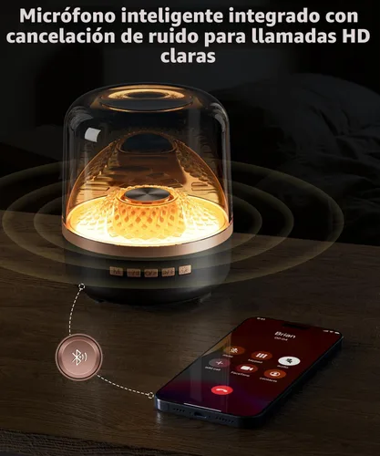 Miniatura 9 de Altavoz Bluetooth con sonido HD y luces, inalámbrico portátil, batería de larga duración, emparejamiento TWS, para el hogar, fiesta, al aire libre