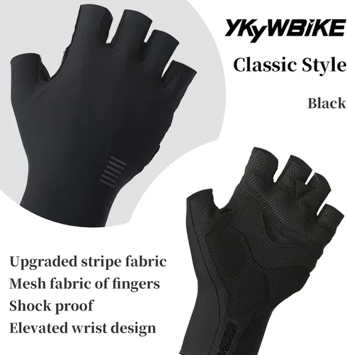 Miniatura 2 de YKYWBIKE Guantes de ciclismo transpirables, guantes deportivos acolchados de medio dedo, guantes de ciclismo antideslizantes, guantes de bicicleta