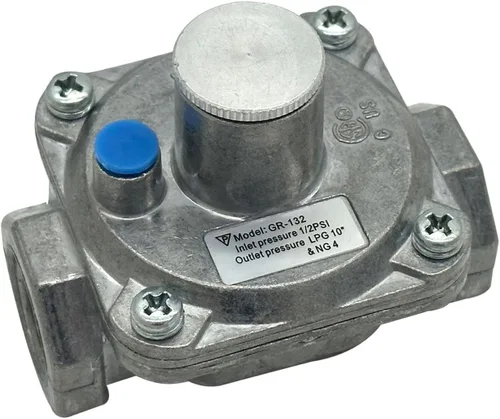 Miniatura 8 de Regulador de gas natural de 1/2 pulgada para parrilla, gas natural y propano convertible, presión de entrada de 1/2 PSI, LPG 10 "NG 4" presión