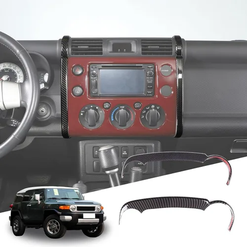 Miniatura 8 de Tira lateral de navegación de consola central de ABS para automóvil para Toyota FJ Cruiser 2007-2021, cubierta de tira decorativa lateral