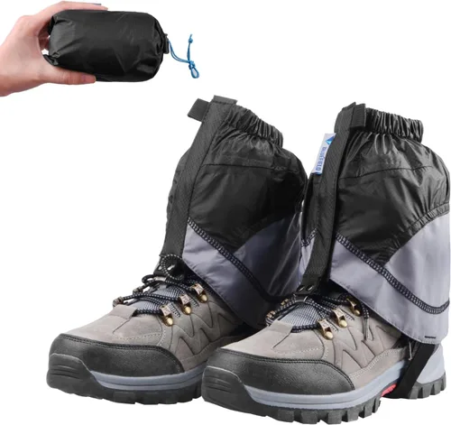 Miniatura 12 de TRIWONDER Polainas de tobillo bajas ligeras e impermeables para senderismo, caminar, mochilero 02 azul