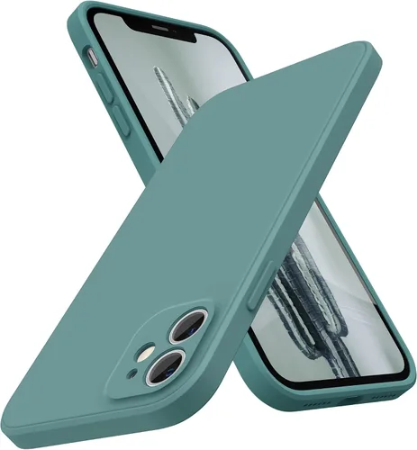 Miniatura 21 de SURPHY Diseño para iPhone 11 con protección de cámara, diseño delgado de borde recto, funda de silicona líquida para iPhone 11 de 6.1 pulgadas, negro