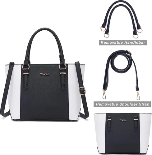 Miniatura 5 de YZAOLL Monederos para mujer de piel sintética mediana con bolsa de muñeca a juego