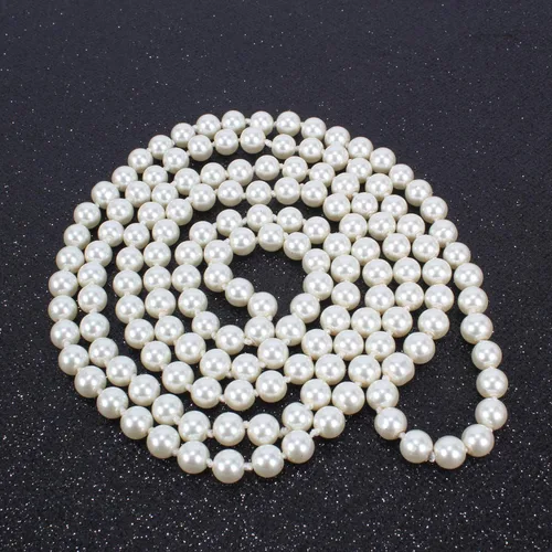 Miniatura 5 de Flapper Pearls 1920s Collar con perlas de imitación Colgantes de Perlas largos para Bisutería de 55