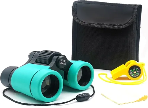 Miniatura 9 de Binoculares para niños, los mejores regalos para niños de 3 a 12 años, óptica de alta resolución, a prueba de golpes, mini binoculares para niños
