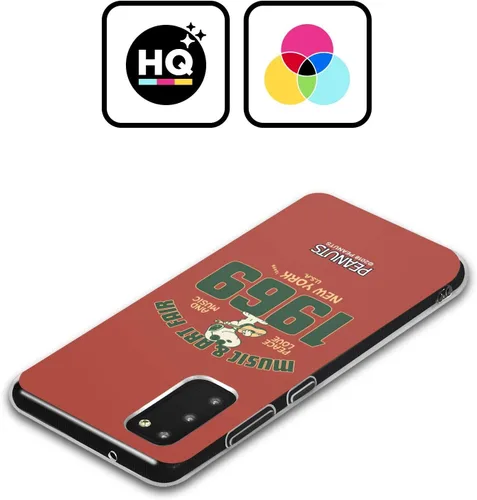 Miniatura 2 de Head Case Designs Funda de gel Woodstock 50th con licencia oficial de Peanuts Snoopy Guitar 1969 [protección de grado militar] compatible