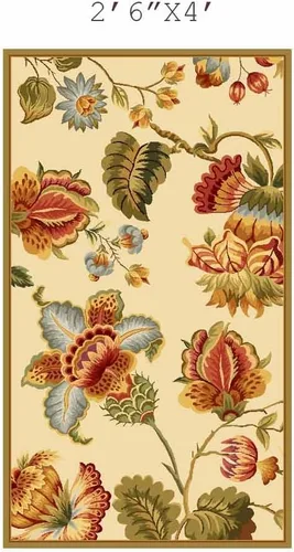Miniatura 3 de SAFAVIEH Chelsea Collection - Alfombra decorativa de 2 pies 6 pulgadas x 4 pies, color marfil, lana de campo francesa enganchada a mano, ideal