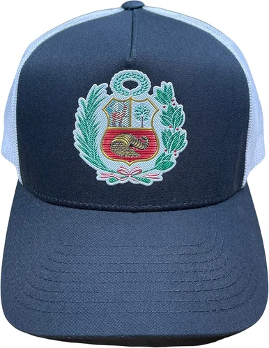 Miniatura 2 de PeruCoUSA Gorra Peru Escudo - Gorra de malla de camionero ajustable - Gorras de Peru
