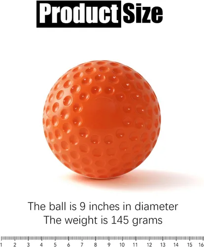Miniatura 4 de Pelotas de béisbol 12 unidades de pelotas de béisbol con hoyuelos, máquina de lanzar pelotas de béisbol de 9 pulgadas para coordinación mano-ojo