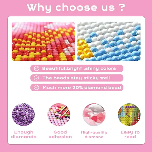 Miniatura 4 de DOTSOPS Kits de pintura de diamantes para adultos, kit de pintura para manualidades, manualidades, paquetes de arte de diamantes 5D, kits completos